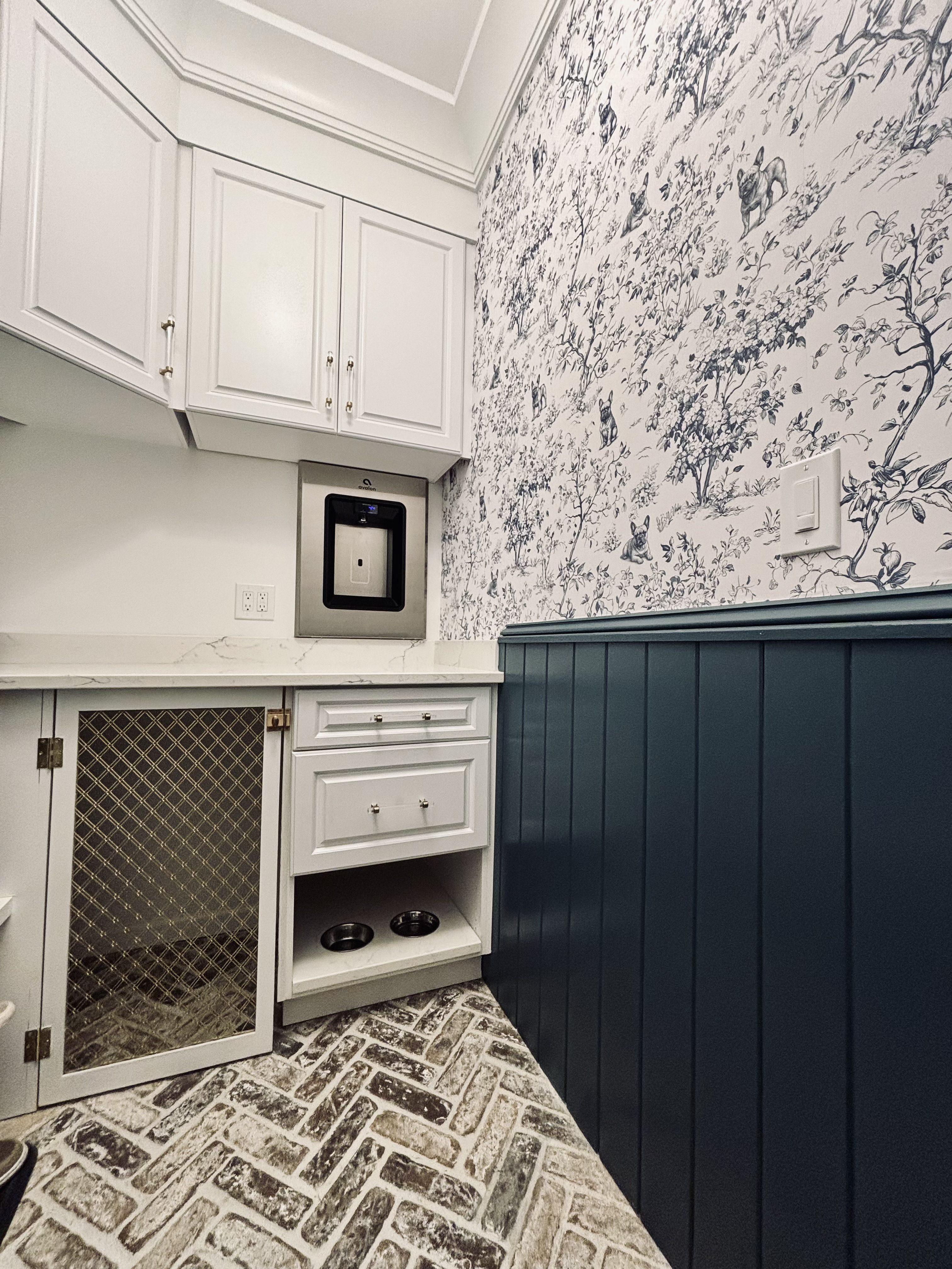 Custom mudroom with built-in cabinetry and storage